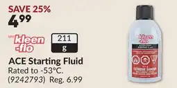 Princess Auto ACE Starting Fluid offer