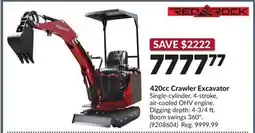Princess Auto 420cc Crawler Excavator offer