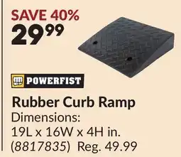 Princess Auto POWERFIST Rubber Curb Ramp offer