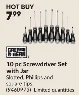 Princess Auto 10 pc Screwdriver Set with Jar offer