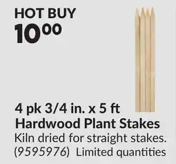 Princess Auto 4 pk 3/4 in. x 5 ft Hardwood Plant Stakes offer