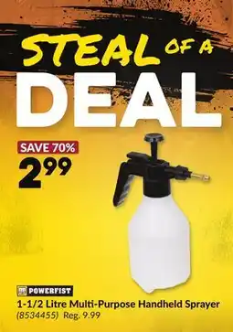 Princess Auto POWERFIST 1-1/2 Litre Multi-Purpose Handheld Sprayer offer