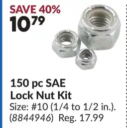 Princess Auto 150 pc SAE Lock Nut Kit offer