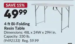 Princess Auto 4 ft Bi-Folding Resin Table offer