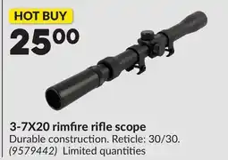 Princess Auto 3-7X20 rimfire rifle scope offer