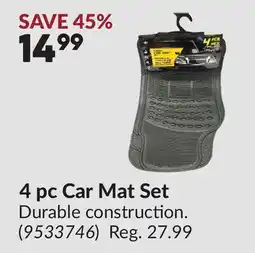 Princess Auto 4 pc Car Mat Set offer