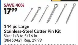 Princess Auto 144 pc Large Stainless-Steel Cotter Pin Kit offer