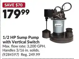Princess Auto 1/2 HP Sump Pump with Vertical Switch offer