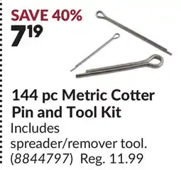 Princess Auto 144 pc Metric Cotter Pin and Tool Kit offer