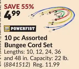 Princess Auto 10 pc Assorted Bungee Cord Set offer