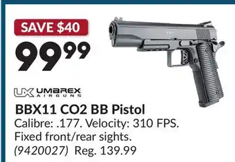 Princess Auto BBX11 CO2 BB Pistol offer