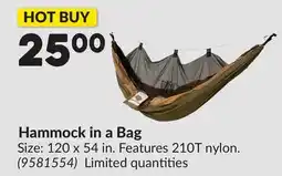 Princess Auto Hammock in a Bag offer