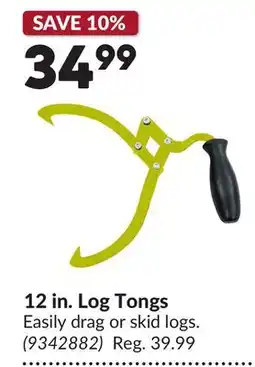 Princess Auto 12 in. Log Tongs offer