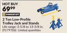 Princess Auto 2 Ton Low-Profile Trolley Jack and Stands offer