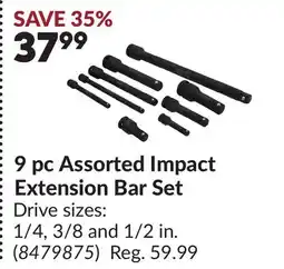 Princess Auto 9 pc Assorted Impact Extension Bar Set offer