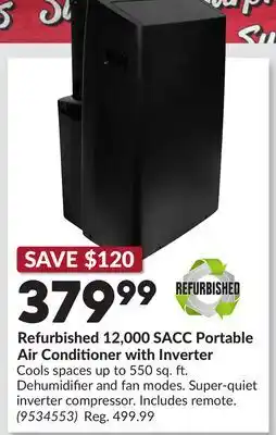 Princess Auto Refurbished 12,000 SACC Portable Air Conditioner with Inverter offer