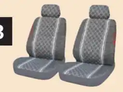 Princess Auto Grey/White Seat and Headrest Cover Set, 2 pk. Two bucket seat and 2 headrest covers offer