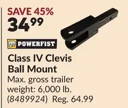 Princess Auto Class IV Clevis Ball Mount offer
