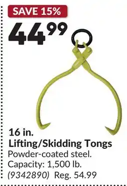 Princess Auto 16 in. Lifting/Skidding Tongs offer