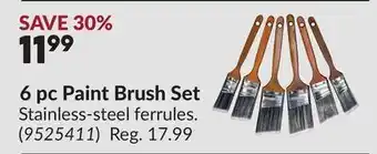 Princess Auto 6 pc Paint Brush Set offer