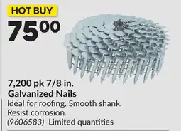 Princess Auto 7,200 pk 7/8 in. Galvanized Nails offer