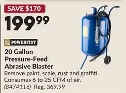 Princess Auto 20 Gallon Pressure-Feed Abrasive Blaster offer