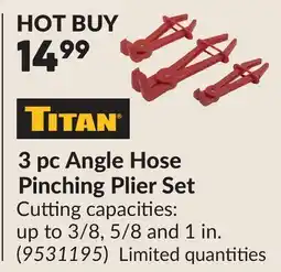 Princess Auto TITAN 3 pc Angle Hose Pinching Plier Set offer