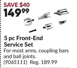 Princess Auto 5 pc Front-End Service Set offer