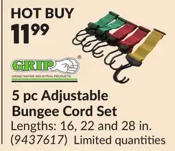 Princess Auto 5 pc Adjustable Bungee Cord Set offer