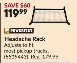 Princess Auto POWERFIST Headache Rack offer