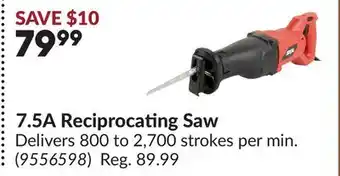 Princess Auto 7.5A Reciprocating Saw offer
