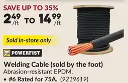 Princess Auto Welding Cable (sold by the foot) offer