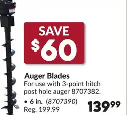 Princess Auto Auger Blades offer