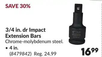 Princess Auto 3/4 in. dr Impact Extension Bars offer