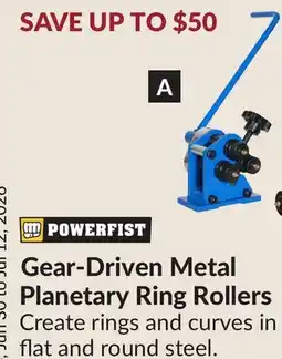 Princess Auto Standard Gear-Driven Metal Planetary Ring Rollers offer