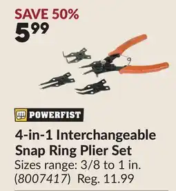 Princess Auto 4-in-1 Interchangeable Snap Ring Plier Set offer
