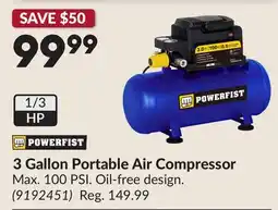 Princess Auto 3 Gallon Portable Air Compressor offer