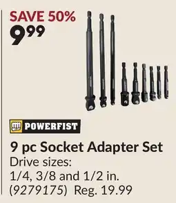 Princess Auto 9 pc Socket Adapter Set offer