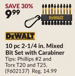 Princess Auto 10 pc 2-1/4 in. Mixed Bit Set with Carabiner offer