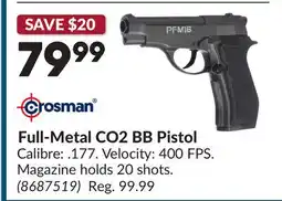 Princess Auto Full-Metal CO2 BB Pistol offer