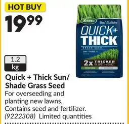 Princess Auto Quick + Thick Sun/Shade Grass Seed offer