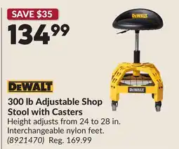 Princess Auto 300 lb Adjustable Shop Stool with Casters offer
