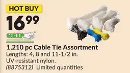 Princess Auto 1,210 pc Cable Tie Assortment offer