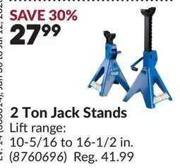 Princess Auto 2 Ton Jack Stands offer