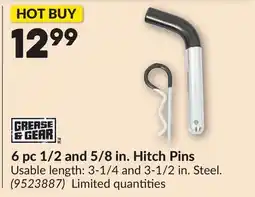 Princess Auto 6 pc 1/2 and 5/8 in. Hitch Pins offer