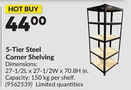 Princess Auto 5-Tier Steel Corner Shelving offer