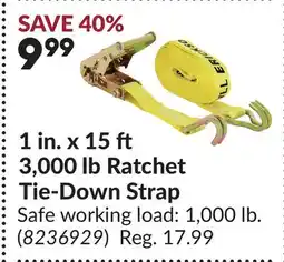 Princess Auto 1 in. x 15 ft 3,000 lb Ratchet Tie-Down Strap offer
