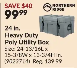Princess Auto 24 in. Heavy Duty Poly Utility Box offer