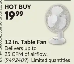 Princess Auto 12 in. Table Fan offer