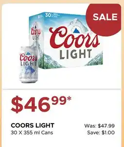 The Beer Store COORS LIGHT offer